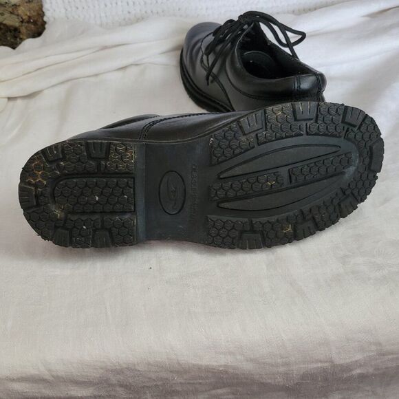Dr. Scholl's Leather Sz 8 1/2 W Work Shoes Men's Paul Black Slip & Oil Resistant - Picture 8 of 15